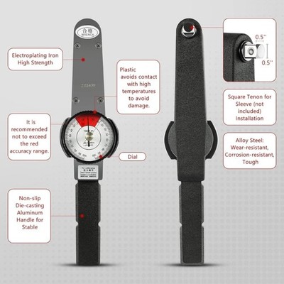 Industrial Strength Dialled Indicator Torque Wrench Tester 0-100N.m Measurement