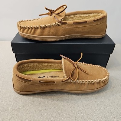 Men's Florsheim Slippers Size 10M Cozzy Tie Slipper Sand Color UK 9 EUR 43 New  
