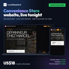 Turnkey Convenience Store Website   Standard Plan   1 Month Hosting Included