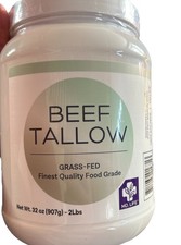 MD Life Beef Tallow 100 Grass Fed Finished for Cooking Baking 2 Lbs Exp 6/28