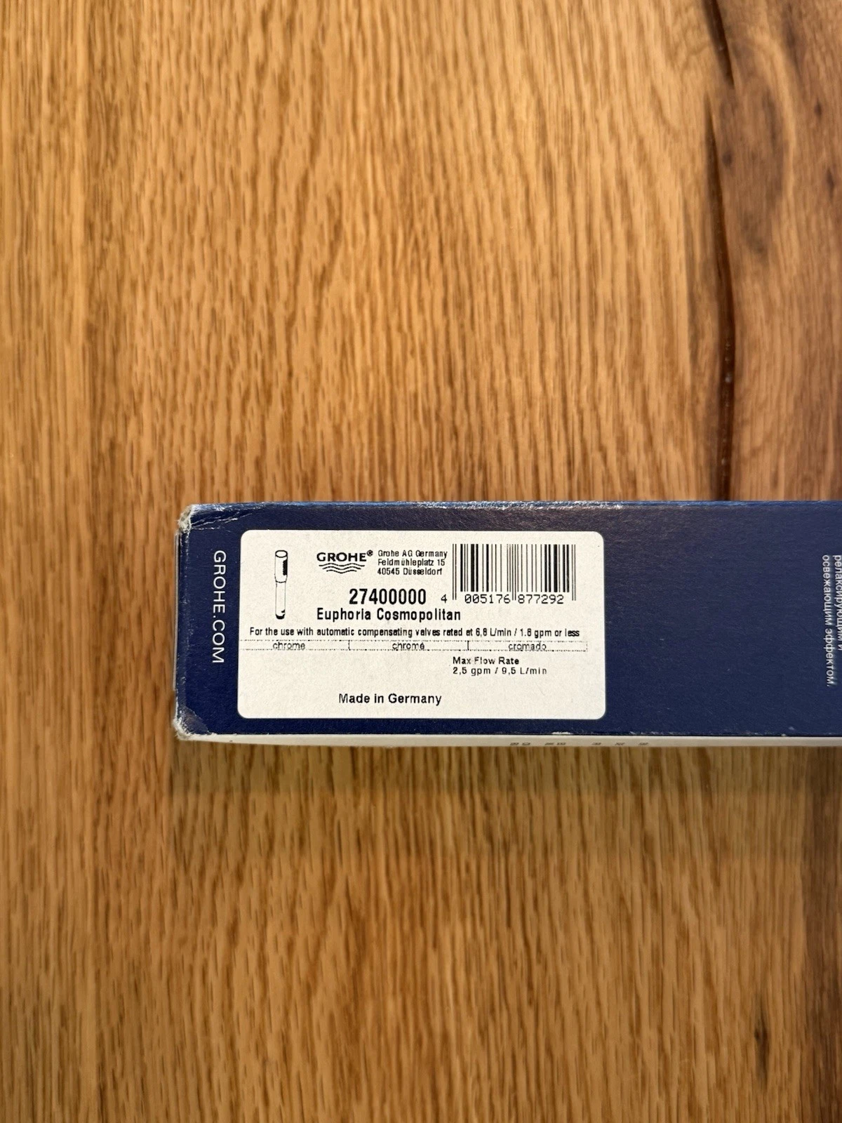 Grohe Euphoria Cosmopolitan Stick Hand Shower Chrome Spray - Brand New Boxed 5