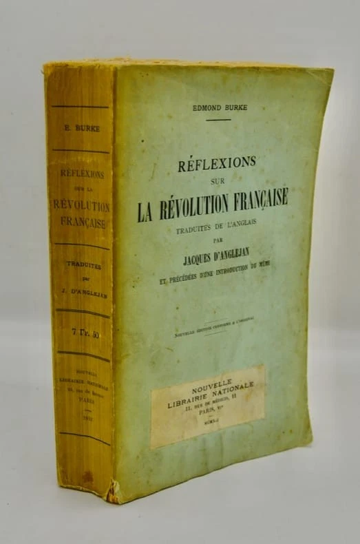 BURKE (Edmund) Réflexions sur la Révolution française. Traduites de l'anglais pa - Photo 1/1