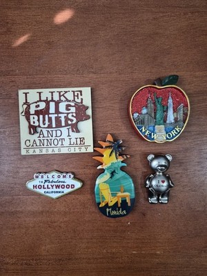 Vacation Destination Travel Souvenir Fridge Refrigerator Magnets Lot of 5