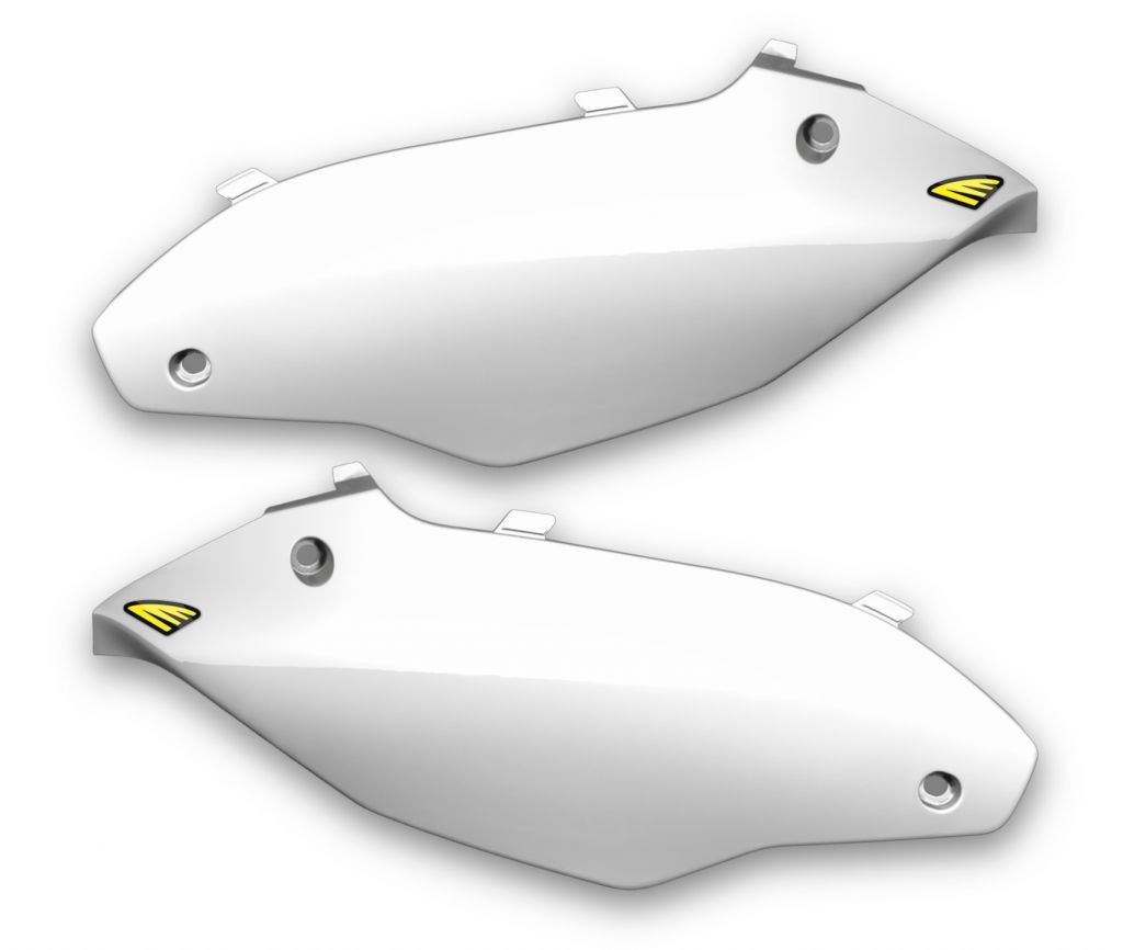 Plaques d'immatriculation latérales KAWASAKI blanc incassable pour enduro