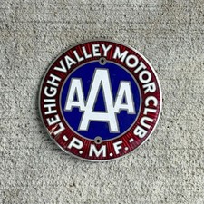 1950 Era Lehigh Valley Pennsylvania Porcelain License Plate Topper Aaa Motor 1950 Era Lehigh Valley Pennsylvania Porcelain License Plate Topper Aaa Motor