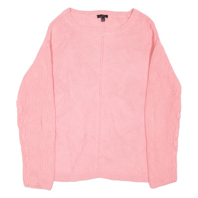 TALBOTS Damen Pullover Pink Engmaschig S