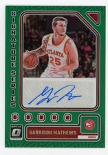 2023-24 Panini Donruss Optic Garrison Mathews Auto Autograph Green Prizm