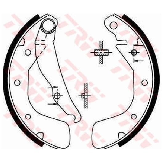 2X Bremsbackensatz Hinten FüR Opel Corsa X01 1.0 1.2 1.4 1.7 00 Bis 12 TRW Neu-image