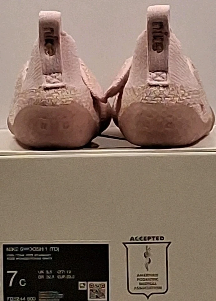 Nike Swoosh 1 (TD) niño pequeño 7C, espuma rosa/polvo de estrellas rojo Foto 4 de 4