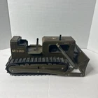 Vintage Tonka GR 2-2431 Army Green Bulldozer Large 12" Piece Good Condition