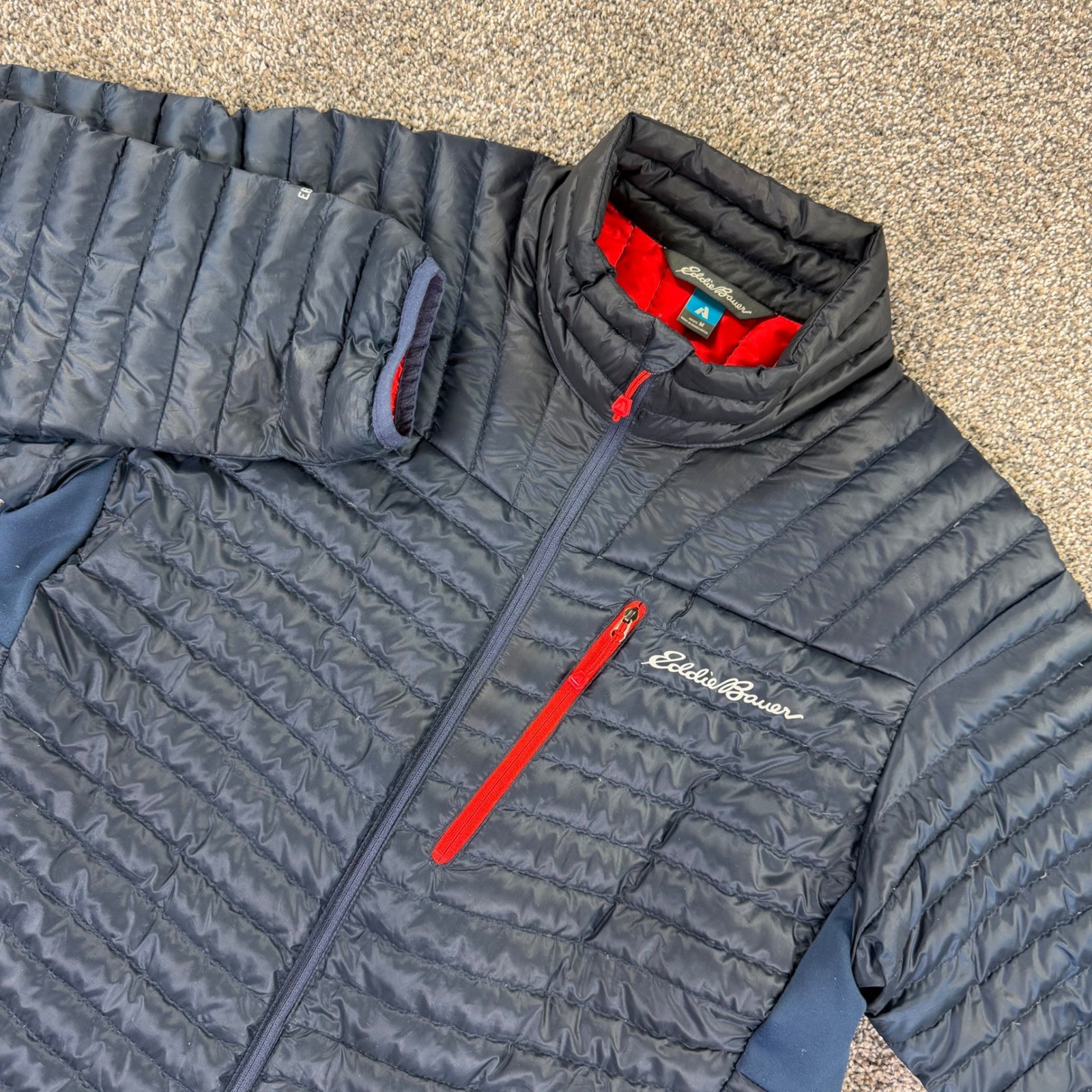 Mens Medium Navy Blue Puffer Pertex