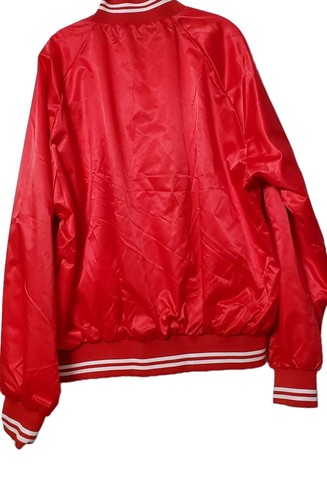 AUBURN SPORT Mens Sz 2XL Jo Ann Embroidery Red Nylon JACKET Windbreaker - Picture 7 of 9