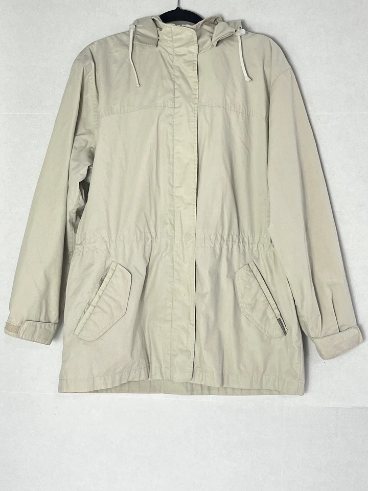 Chaqueta Parka PACIFIC TRAIL Mujer’s M Beige Desmontable Capucha Cordón Cintura Foto 2 de 4