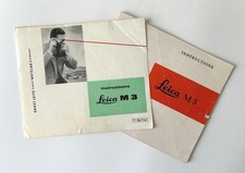 Leica M 3 Instruction Manual 1959 Single Stroke w/foldout Cover 1965