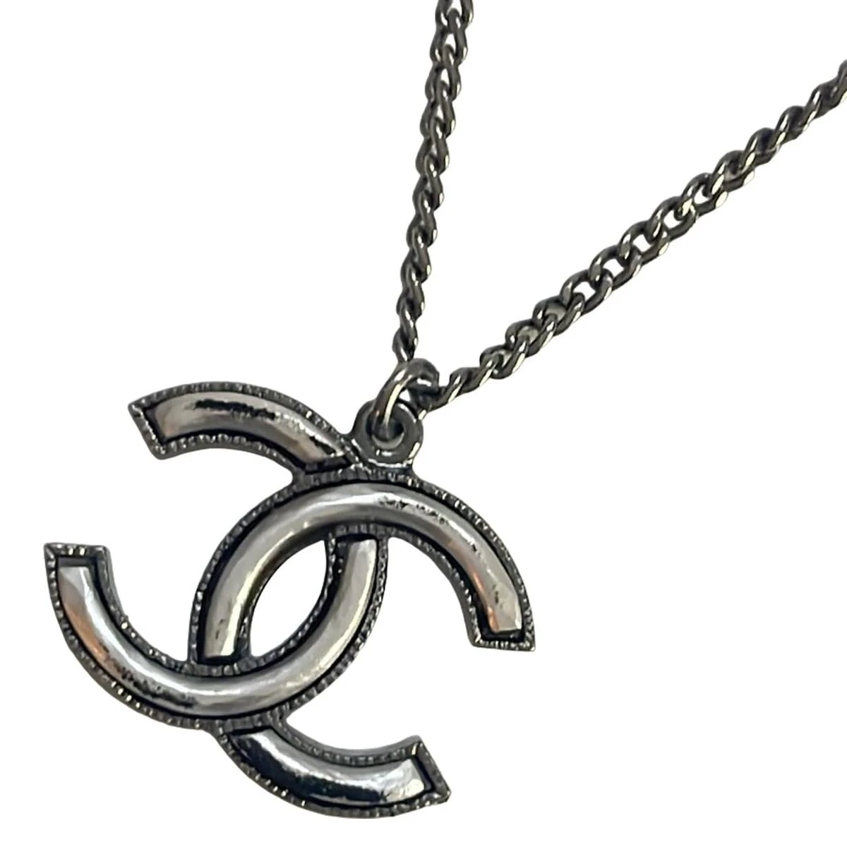 Auth CHANEL   Silver Hardware Necklace