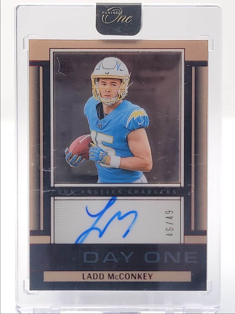 LADD MCCONKEY 2024 PANINI ONE DAY ONE AUTOGRAPH RED AUTO /49 Q2796