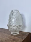 Fenton Satin Fairy Lamp Strawberry Inverted Pattern Frosted Glass
