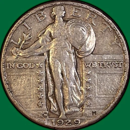 1929 Standing Liberty Quarter Choice Extremely Fine XF+ Coin #36019