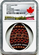 2023 $20 1OZ CANADA PYSANKA UKRAINIAN EGG NGC PF70 SILVER PROOF FIRST RELEASES