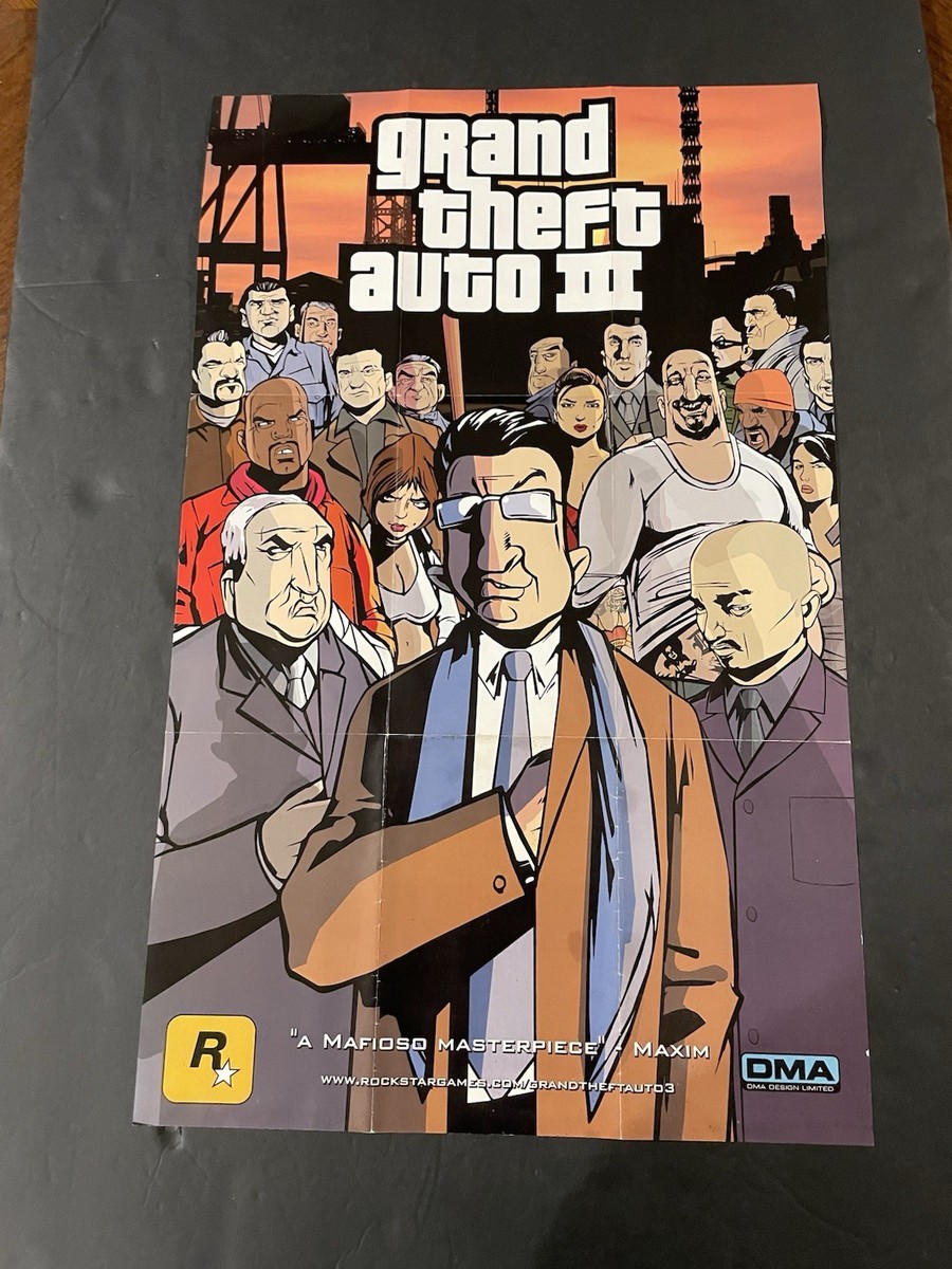 grand theft auto gta 3 Poster Map Insert only | eBay