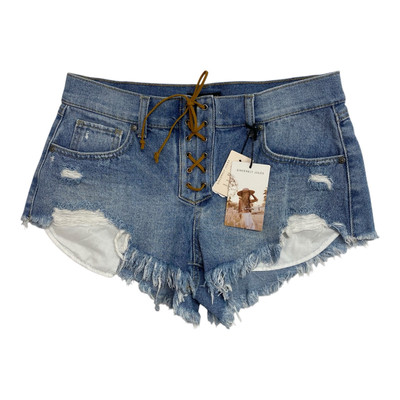 NWT Sincerely Jules Low Rise Denim Shorts Distressed Cut Off Size 7/28 (29x2)