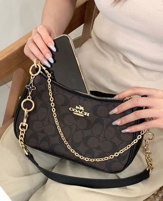 COACH.CA548 テリ アンダーアームバッグ Coach Teri Women's Shoulder Bag In Signature Canvas - Chalk (CA548