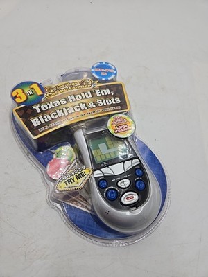 3 in 1 Texas Hold Em, Blackjack & Slots Casino HandHeld Game New & Sealed