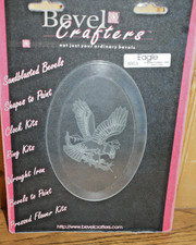 BV7 Stained Glass Bevel, Bevel Crafters, Oval, Etched, Eagle, 6 X 4 in.