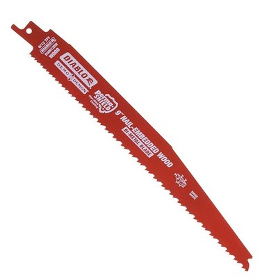 Diablo DS0912BW 9'' 4/6TPI Bi-Metal Recip Saw Blade for Nail-Embedded Wood