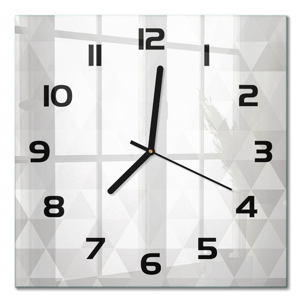 Glas-Wanduhr Glasuhr Aus Glas Abstraktion Hintergrund Schwarze Zeiger 30X30 Cm-image