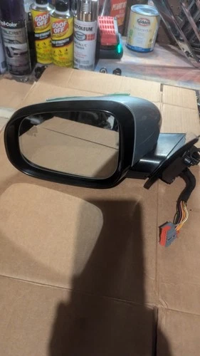2010-15 Jaguar XF Driver Left Side Door Power Mirror Silver Blind Spot Alert OEM