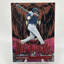 Rafael Devers 2022 Donruss Unleashed Pink Fireworks Insert Card #UL-9 Red Sox 