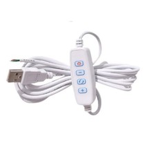 1 Pcs White DC5V USB LED Dimmer Extension Cable with On/Off Switch
