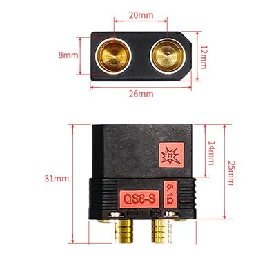 Robustes QS8S-Steckverbinder-Kit zur Vermeidung von Funken während des Verbindu