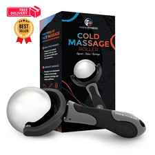 PRIME Fitness Cold Massage Roller Ball Therapy Ice Black