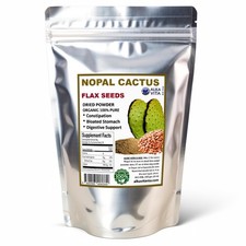 Nopal Cactus & Flax Seeds Powder Constipation Digestive Cleanse 1/2 Lb ALKAVITA