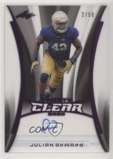 2020 Leaf Trinity Clear Auto Pink Foil 2/50 Julian Okwara #CA-JO2 Auto w6g