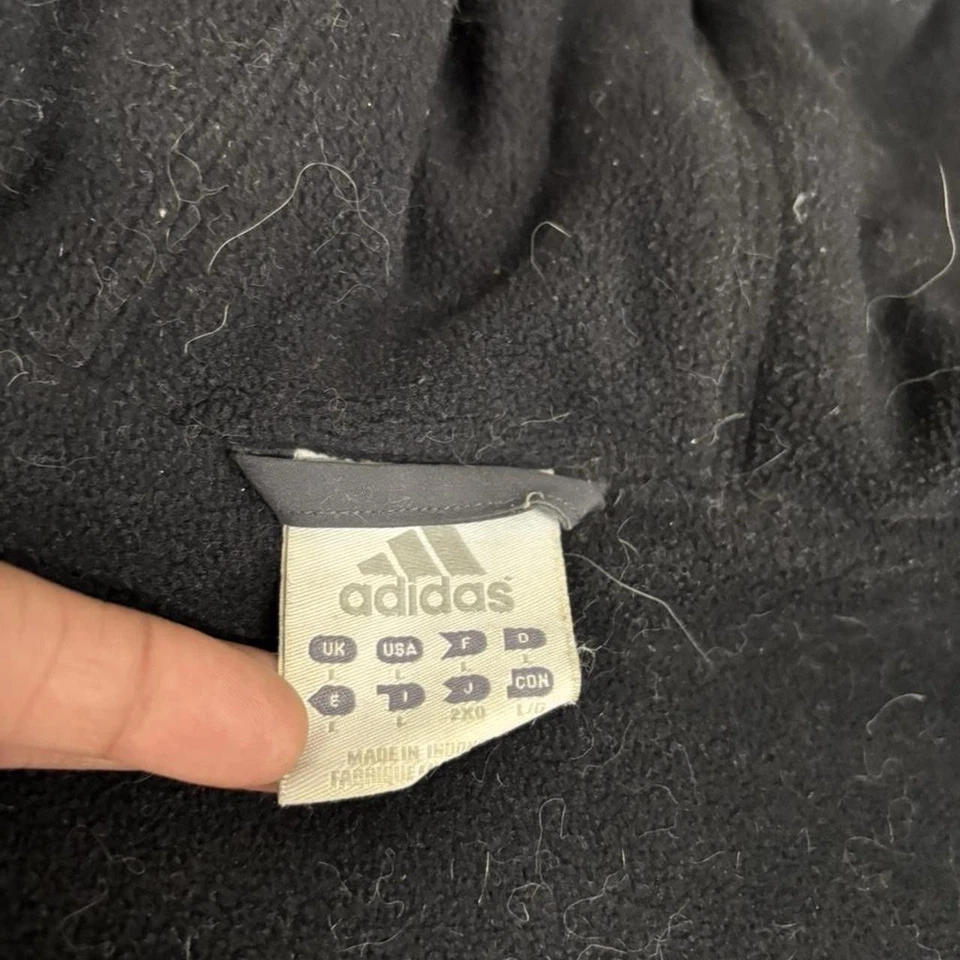 Adidas Vintage Años 90 Gris Con Capucha Cremallera Completa Chaqueta Pesada Exterior Talla L Hombre’s  Foto 3 de 4