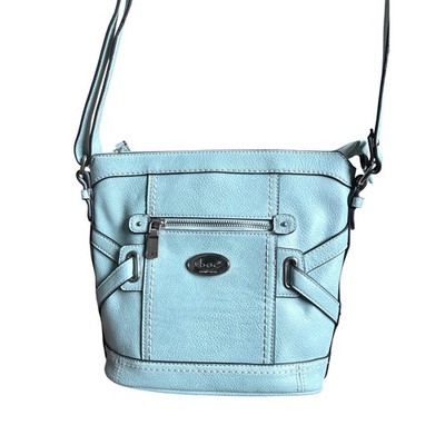b.o.c. Born Concept Light Green Pebbled Faux Leather Crossbody Bag Purse