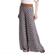 Cartonnier Anthropologie Wide Leg Palazzo Chevron Zig Zag Pants women's