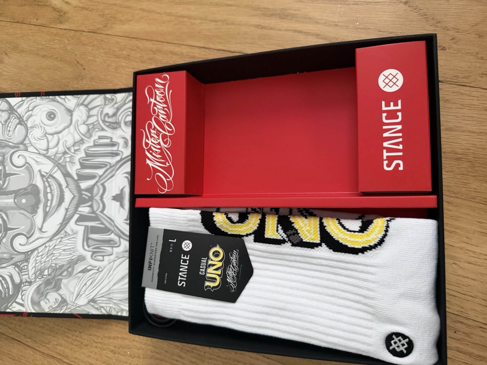 Mister Cartoon x Uno x Stance (Socks And Box Only) Brand New DS Rare Mr Cartoon image 2