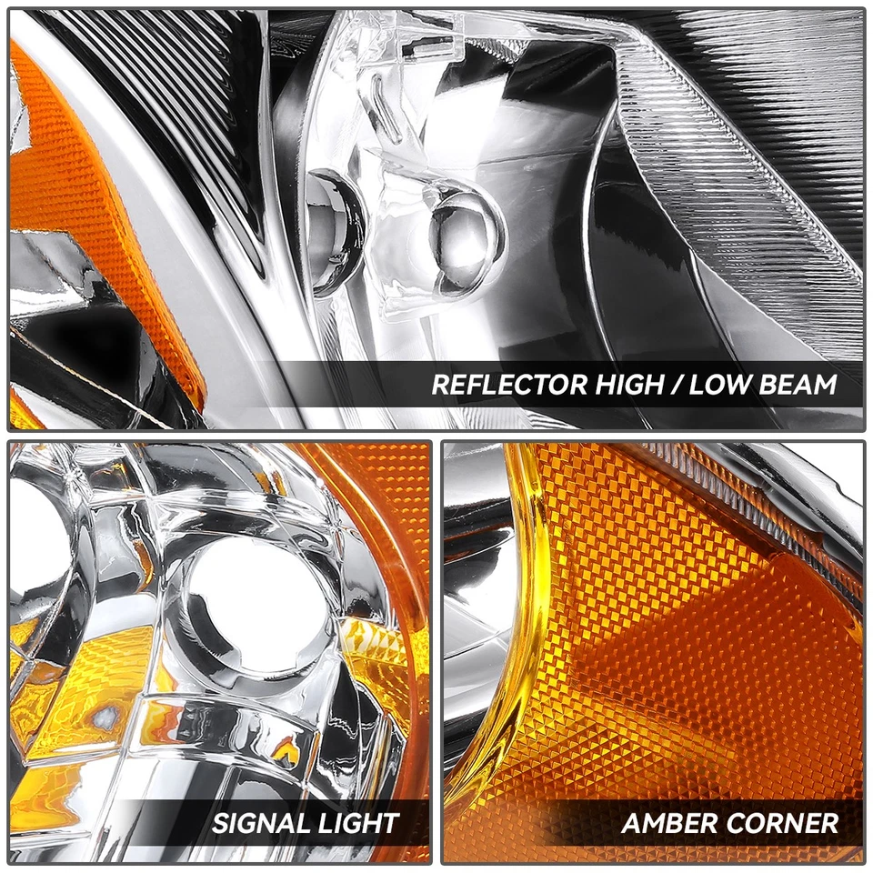 PARA 01-07 GRAN CARAVANA CIUDAD Y CAMPO CARCASA CROMADA ÁMBAR FARO ESQUINERO LÁMPARA Foto 3 de 4