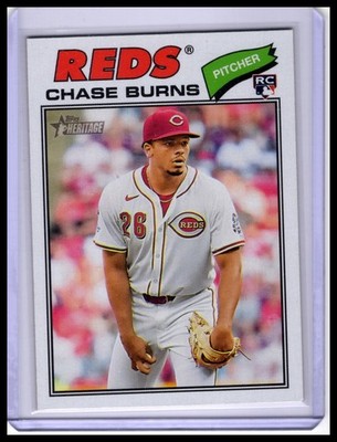 2026 Topps Heritage #212 Chase Burns RC Rookie Cincinnati Reds