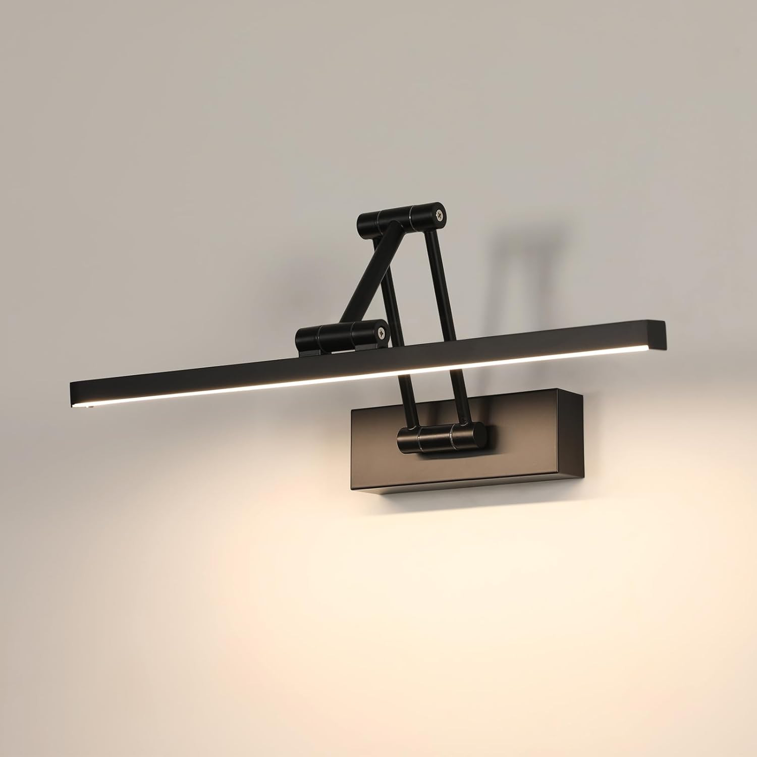Applique LED Bagno 40cm 9W Nero Moderno | Luce 4000K Girevole Minimal