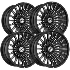 Set Of 4 Xf Off-road Xf-231 20x10 5x55x5.5 -24mm Blackmilled Wheels Rims
