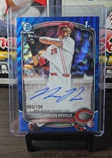 2025 Bowman Draft - Chrome Prospect Autographs Mason Neville #CPA-MN Blue...
