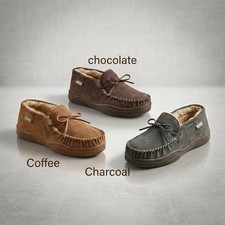 Men  s Suede Chukka Moccasin Slippers   Indoor Outdoor Bedroom House Slippers