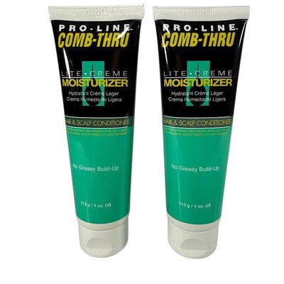Pro-Line Comb-Thru Lite Creme Moisturizer Bake & Scalp Conditioner 4oz, Lot of 2