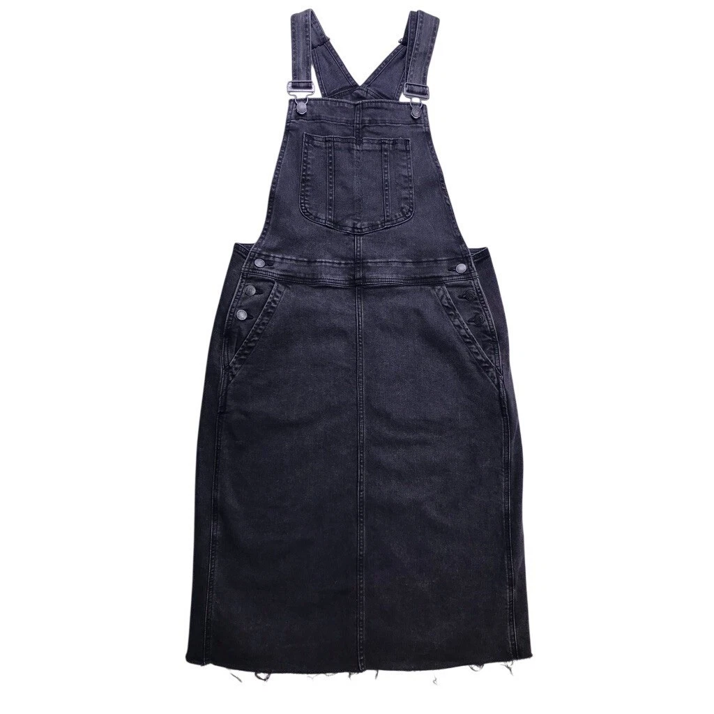 Denim Dresses Black Overall Dress for sale | eBay