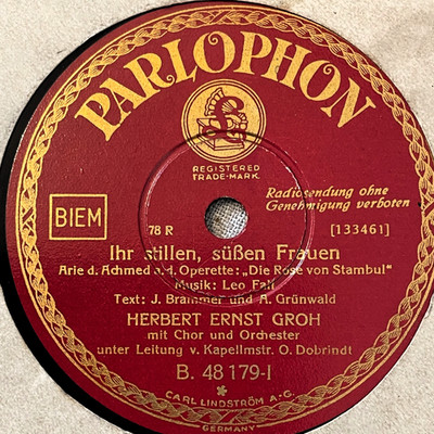 Gitta Alpar & Herbert Ernst Groh:Ihr stillen süßen Frauen/Alt und Jung-Schellack